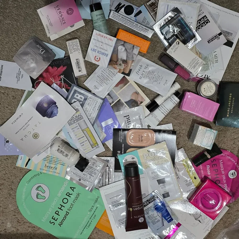 Sephora cosmetics bag filled with samples and mini's NWT